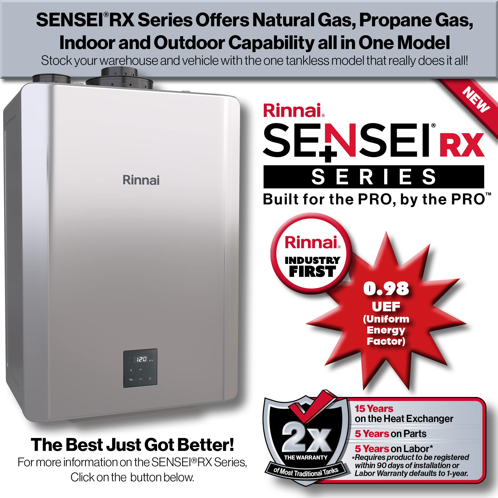 1 Selling Tankless Water Heater in North America | Rinnai